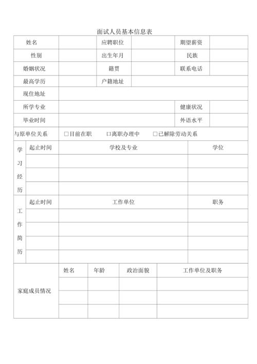 填了五分钟的面试人员信息表(花了五分钟块钱面试吉尔) 填了五分钟的面试人员信息表(花了五分钟块钱面试吉尔) 爱链网